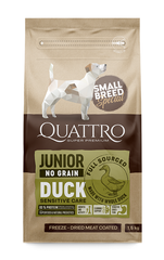 Корм для цуценят юніорів маленьких порід Quattro Junior Duck Small Breed 7 кг