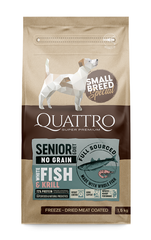 Корм для собак маленьких порід з надмірною вагою та літніх Quattro Senior&Diet White fish and krill Small Breed 7 кг